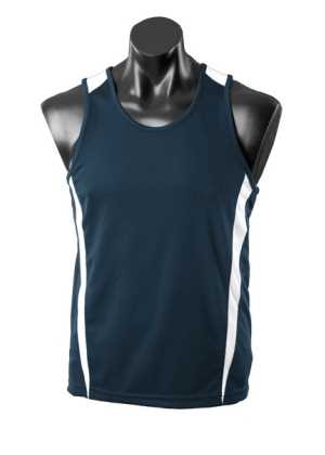 Eureka Mens Singlets Navy/White 2XL
