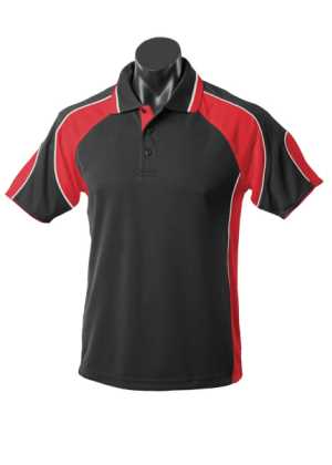 Murray Mens Polos Black/Red 2XL