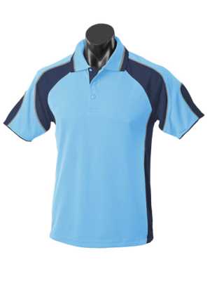 Mens Murray Polo Sky/Navy/Ashe 2XL