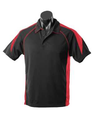 Premier Mens Polos Black/Red 2XL