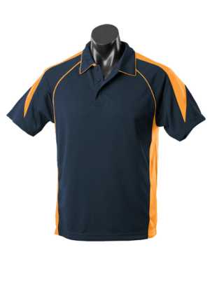 Premier Mens Polos Navy/Gold 2XL