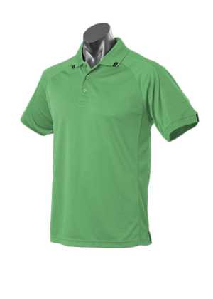 Flinders Mens Polos Apple/Black 2XL