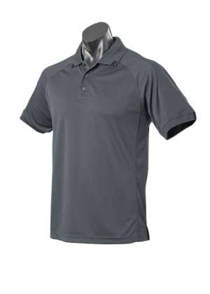Flinders Mens Polos Slate/Black 2XL