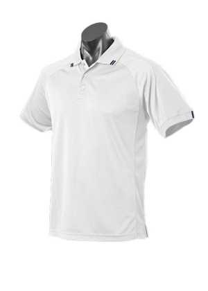 Flinders Mens Polos White/Black 2XL