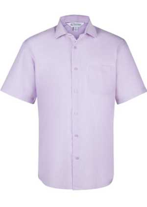 Belair Mens Shirt Short Sleeve Lilac 2XL