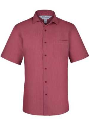 Belair Mens Shirt Short Sleeve Red 2XL