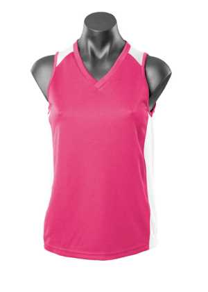 Premier Lady Singlets Pink/White 10