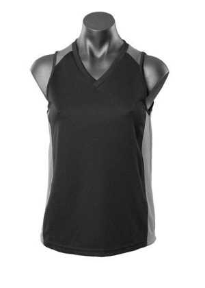 Premier Lady Singlets Black/Ashe 10