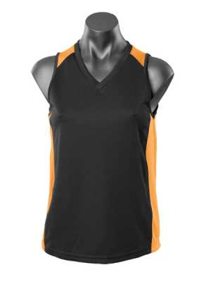 Premier Lady Singlets Black/Gold 10