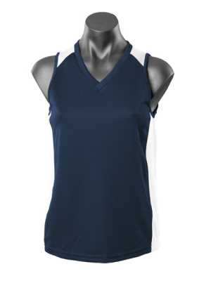 Premier Lady Singlets Navy/White 10