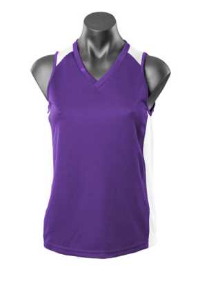Premier Lady Singlets Purple/White 10