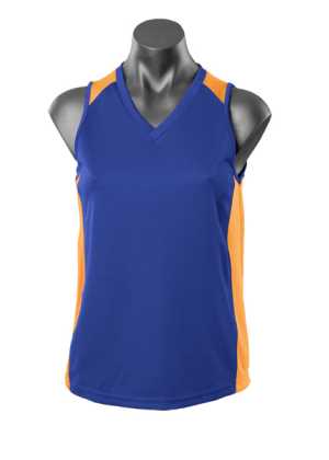 Premier Lady Singlets Royal/Gold 10