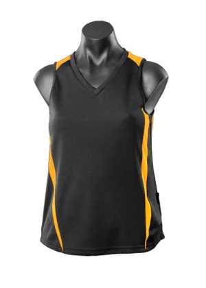 Eureka Lady Singlets Black/Gold 10