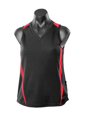 Eureka Lady Singlets Black/Red 10