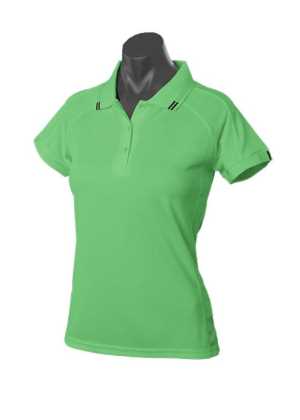 Flinders Lady Polos Apple/Black 10