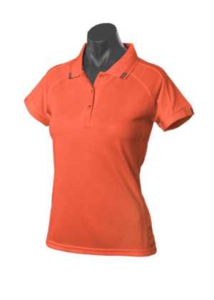 Flinders Lady Polos Orange/Slate 10