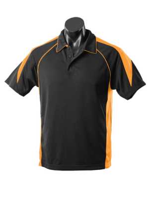 Premier Kids Polos Black/Gold 10