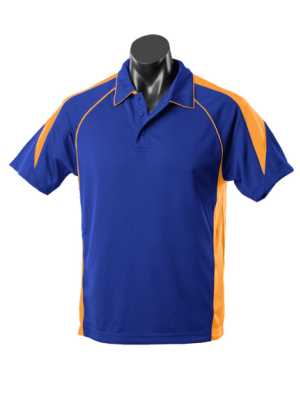 Premier Kids Polos Royal/Gold 10