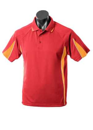 Eureka Kids Polo Red/Gold/White 10