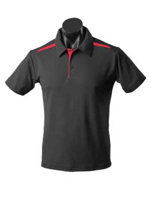 Kids Paterson Polo Black/Red 10