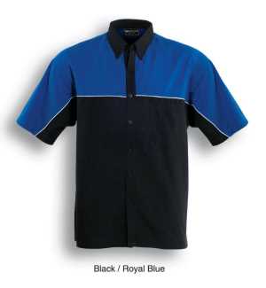 Mens Motor Shirt Royal/Black 2XL