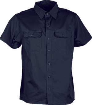 Cotton Drill Work Shirt S/S Black 2XL