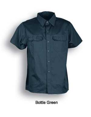 Cotton Drill Work Shirt S/S Bottle 2XL