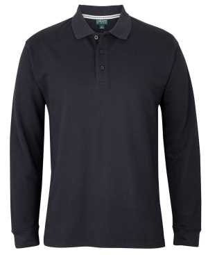 C OF C L/S PIQUE POLO Black 2XL