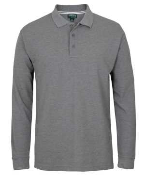 C OF C L/S PIQUE POLO Grey Marle 2XL