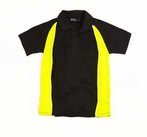 Proform Vivid Adults Polo Black/Yellow Fl 2XL