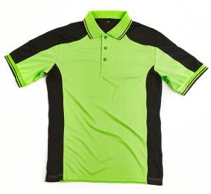 Heli Mens Polo Black/Lime 2XL