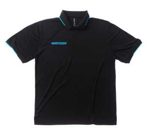 Matrix Mens Polo Black/Pacific Blue 2XL