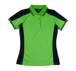 Heli Womens Polo Lime/Black 10