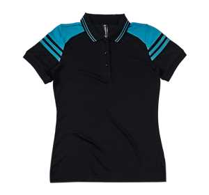 Sunningdale Womens Polo Black/Aqua 10