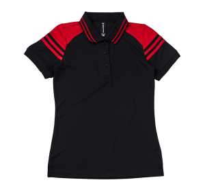 Sunningdale Womens Polo Black/Red 10