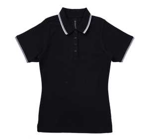 Prime Womens Polo Black/White 10