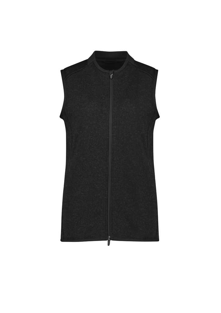 Womens Nova Zip Front Vest Black Marle 2XL