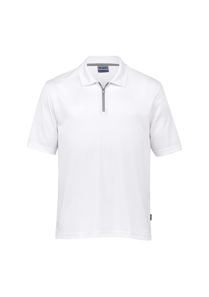 Dri Gear Trimmed Polo White/Aluminium