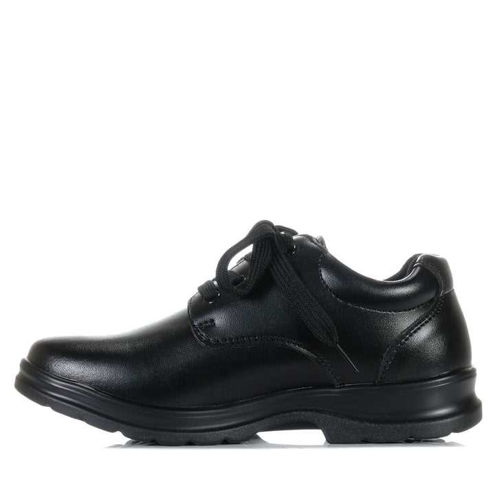 Grosby Black Leather Lace-up Shoes