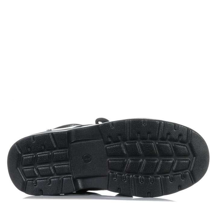 Grosby Black Leather Lace-up Shoes