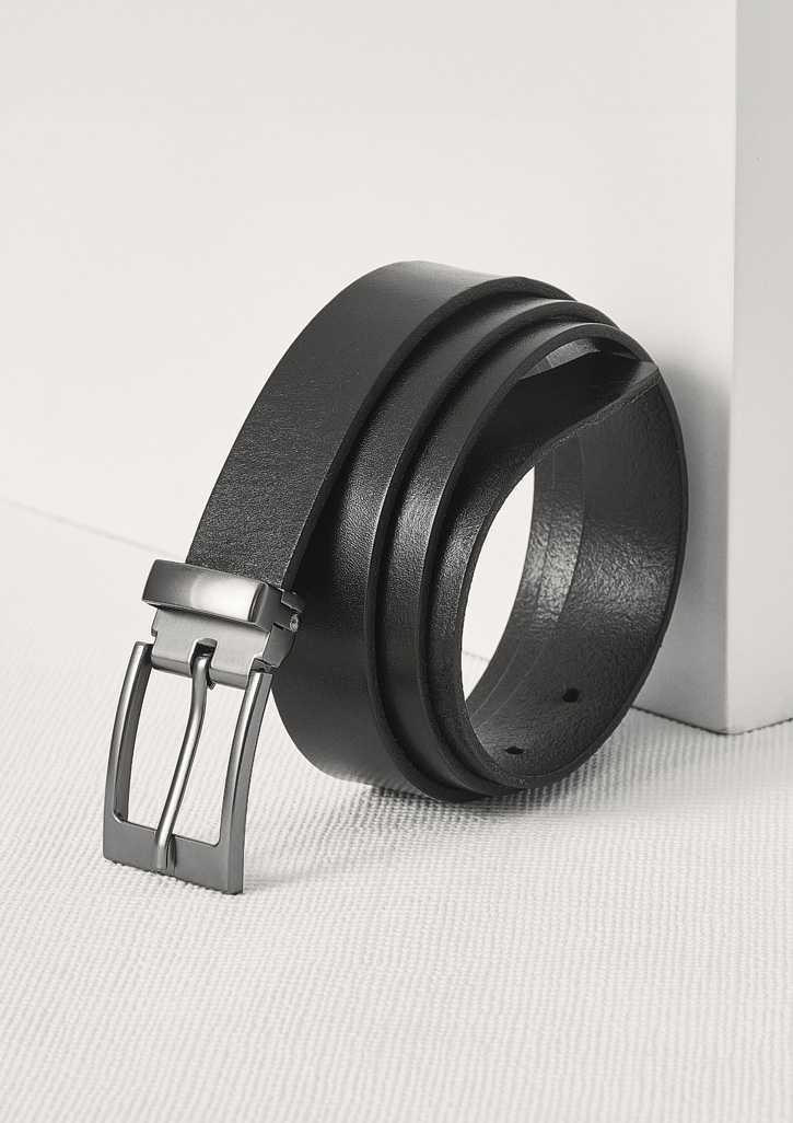 Mens Leather Belt Black
