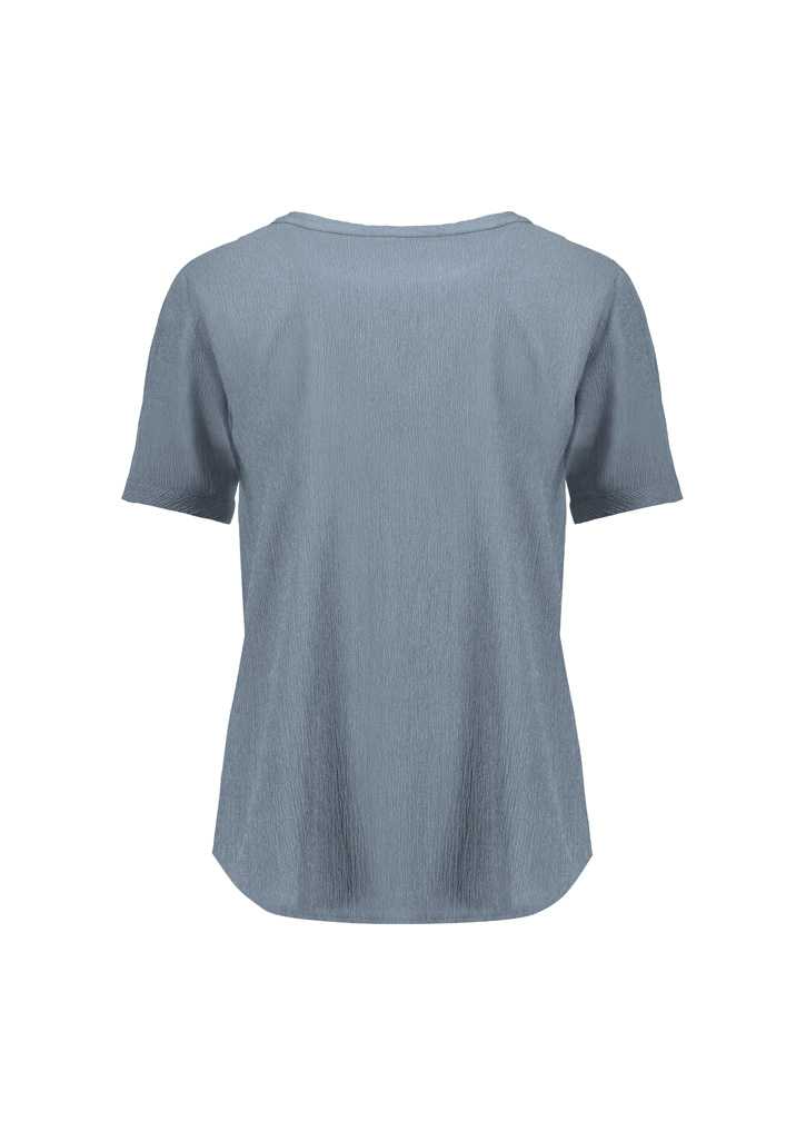 Womens Ruche Short Sleeve Blouse
