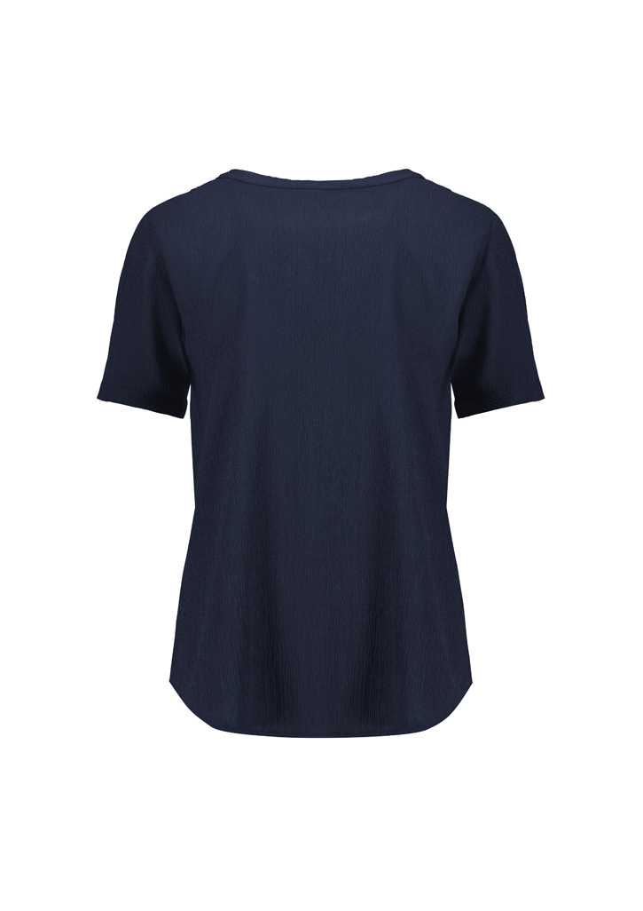 Womens Ruche Short Sleeve Blouse