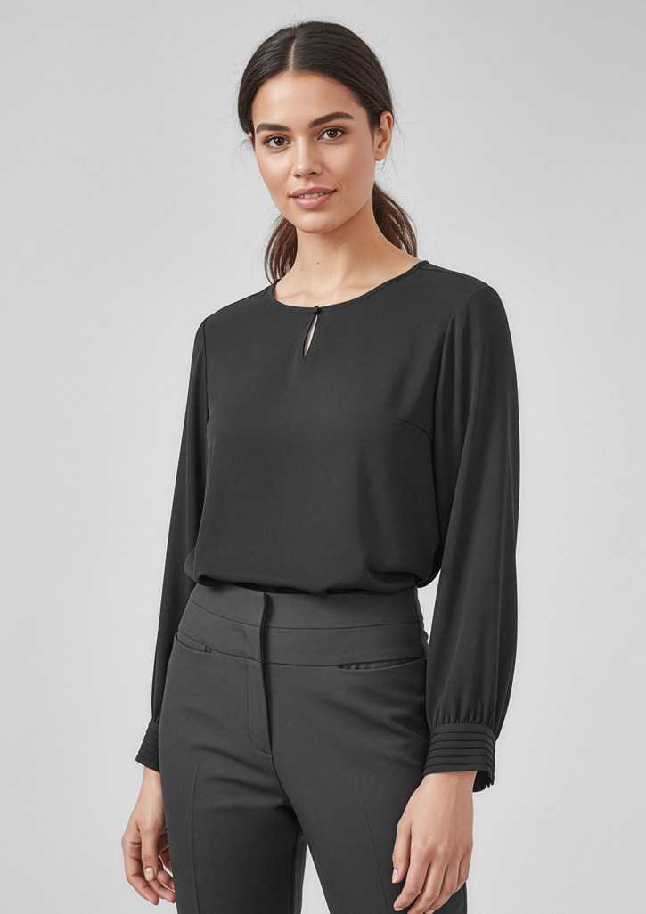 Womens Evelyn Long Sleeve Blouse