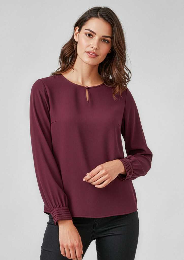 Womens Evelyn Long Sleeve Blouse