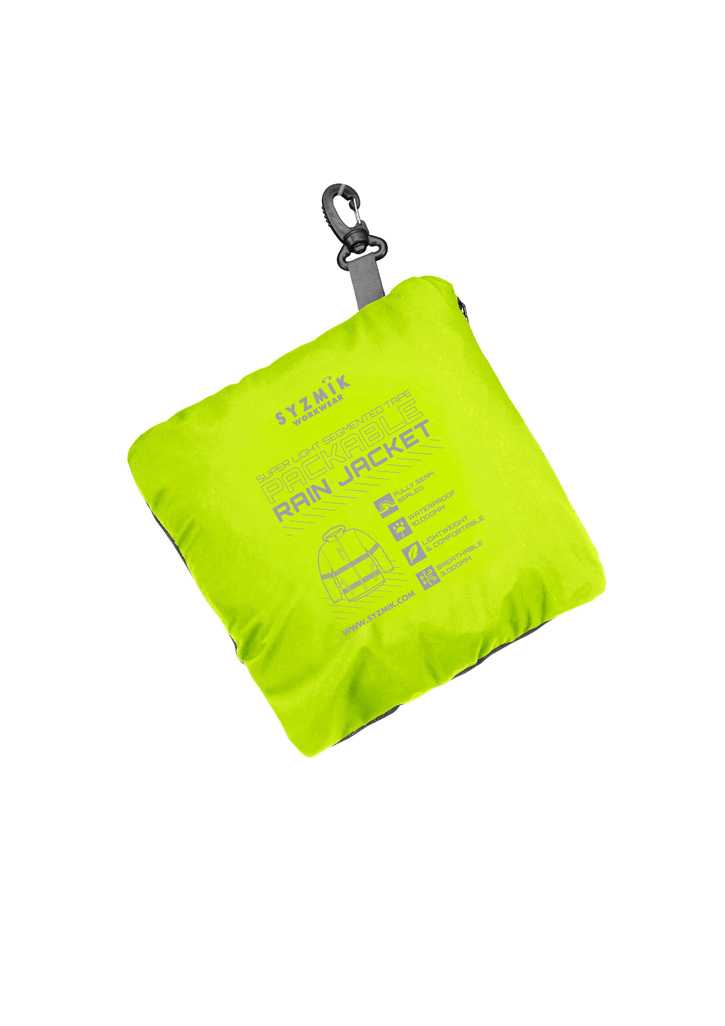 Unisex Super Light Taped Packable Rain Jacket