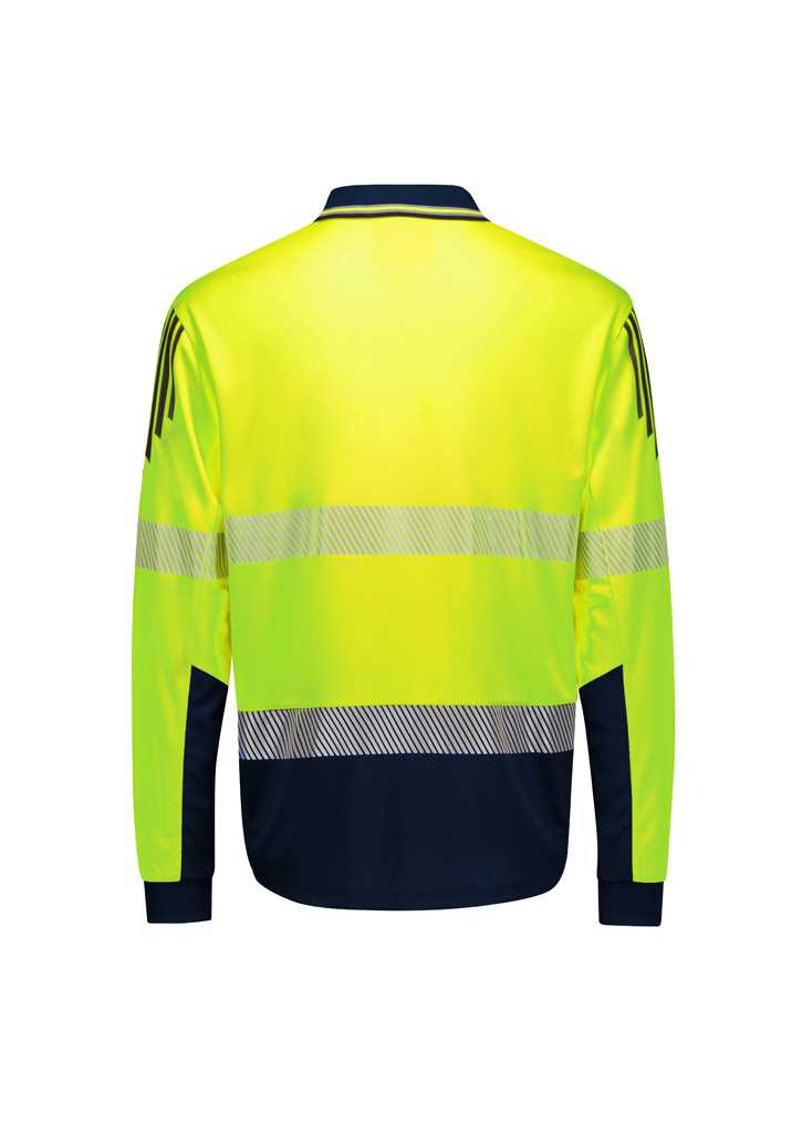 Mens Hi Vis Flux Taped Long Sleeve Polo