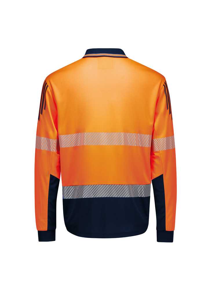 Mens Hi Vis Flux Taped Long Sleeve Polo