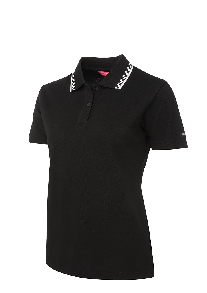 JB's LADIES CHEF POLO Black/White