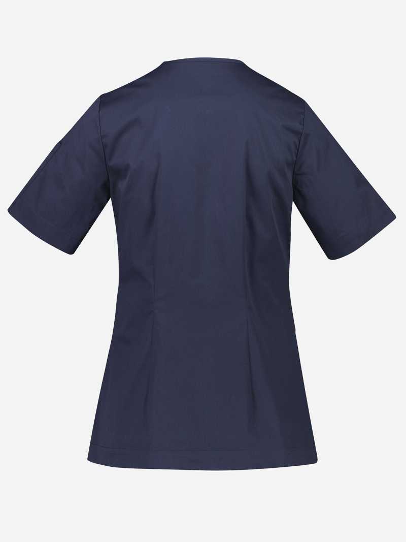Parks Womens Zip Front Scrub Top Midnight